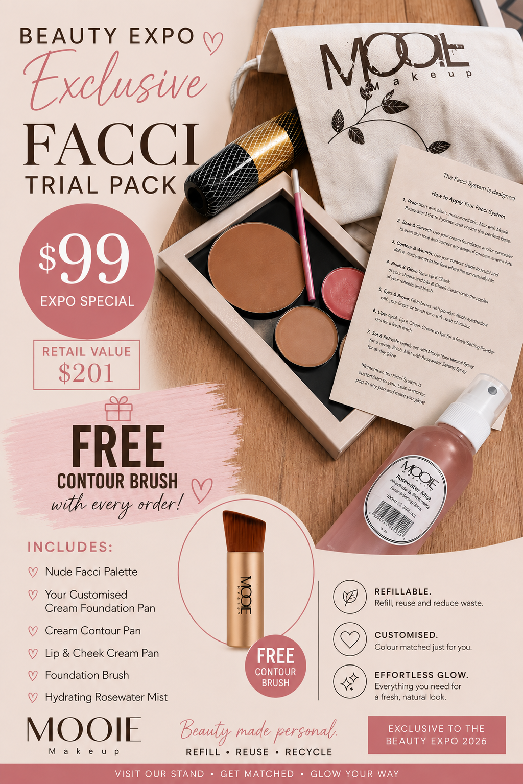 Beauty Expo exclusive Facci makeup trial pack
